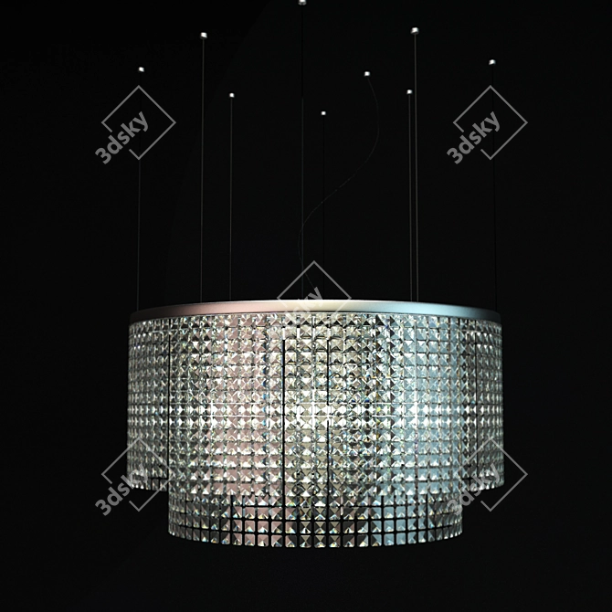 Elegant Crystal Chandelier 3D model image 1