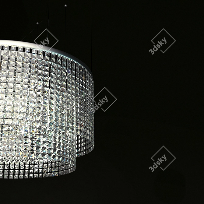 Elegant Crystal Chandelier 3D model image 2