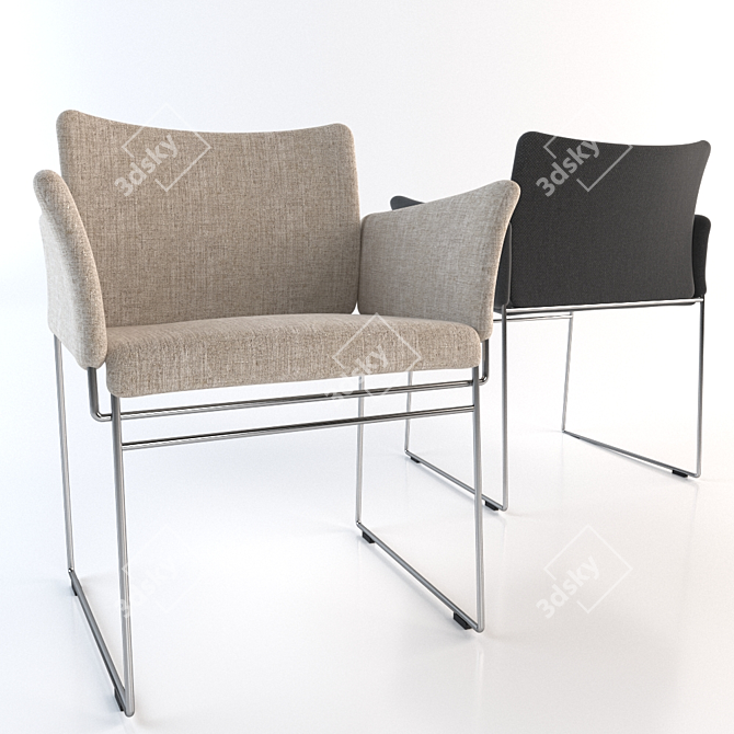 Modern Comfort: Cassina Chairs 3D model image 1