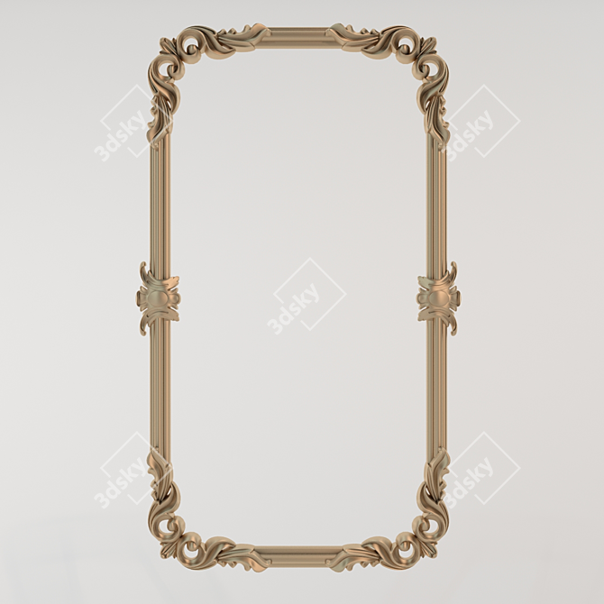 Elegant Stucco Frame 3D model image 1