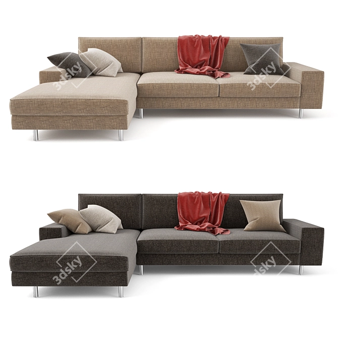 Modern Sectional Sofa Set 3D model image 2
