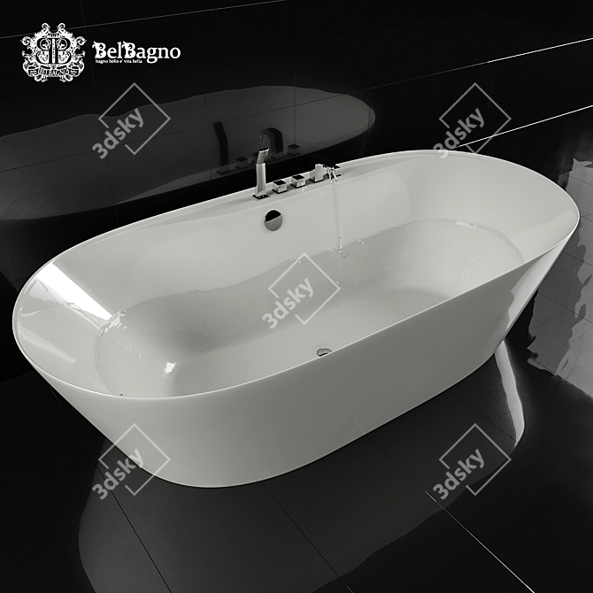 Luxury BelBagno BB14 Bathtub 3D model image 1