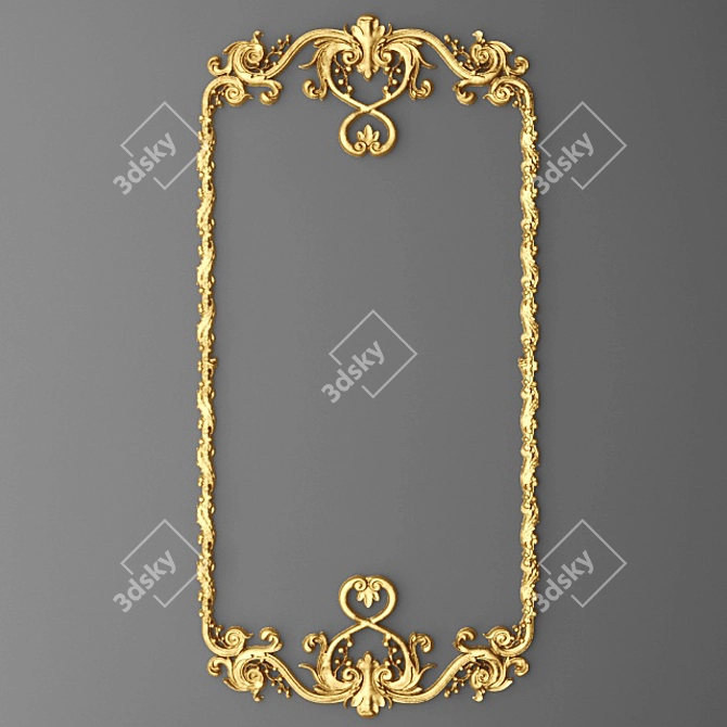 Elegant Stucco Frame 3D model image 1