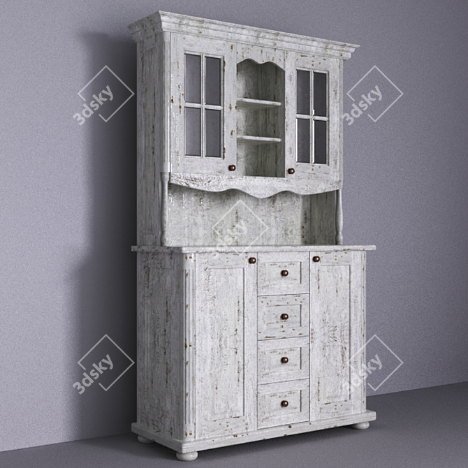 Vintage Buffet: Model + Textures 3D model image 1