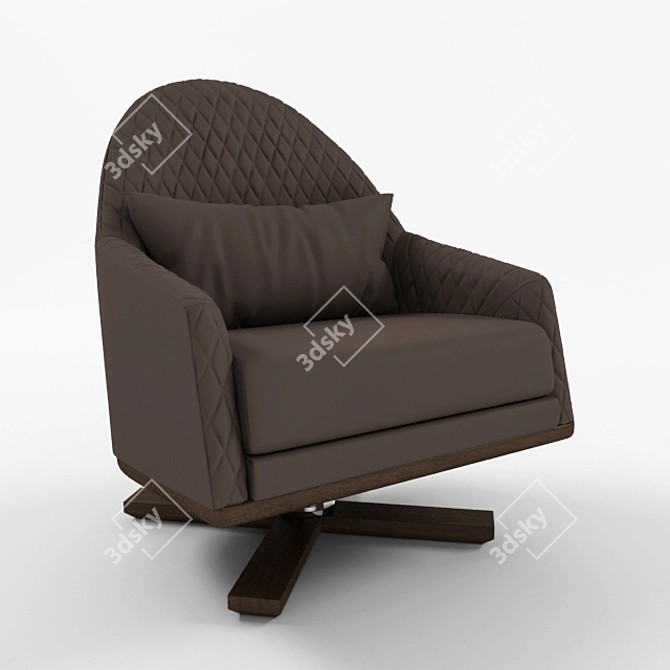 V-Ray Armchair: Classic Elegance 3D model image 1