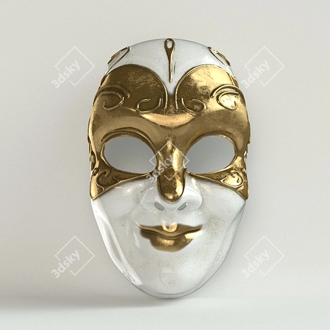 Ethereal Venetian Mask 3D model image 1