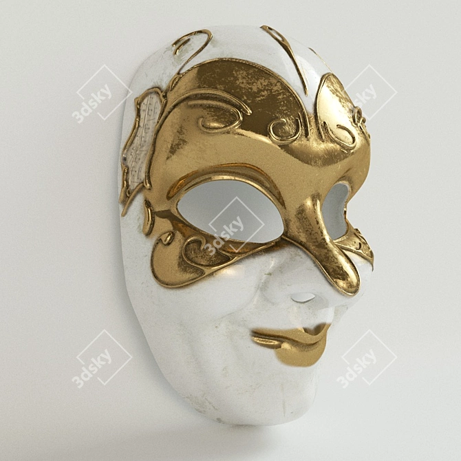 Ethereal Venetian Mask 3D model image 2