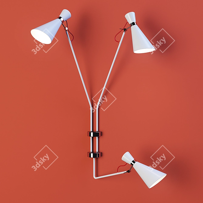 Title: Simone Wall Lamp: Elegance Illuminated 3D model image 1