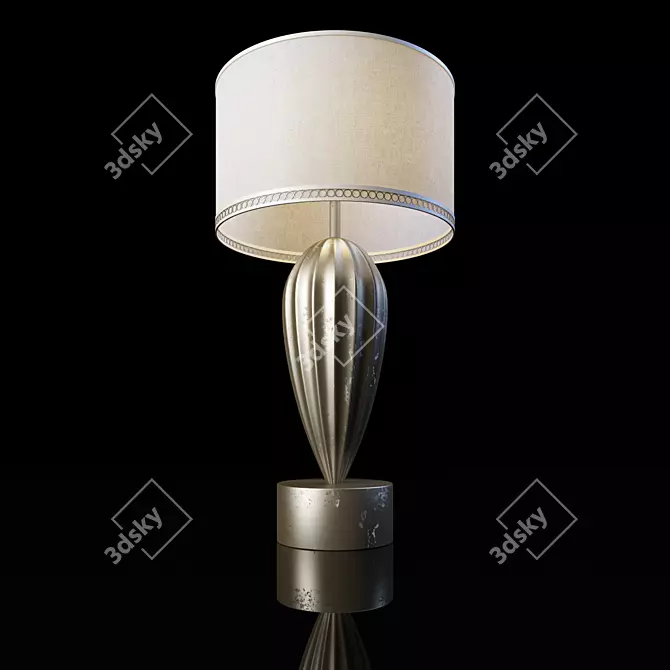 Title: Elegant Allegretto Gold Art Lamp 3D model image 1