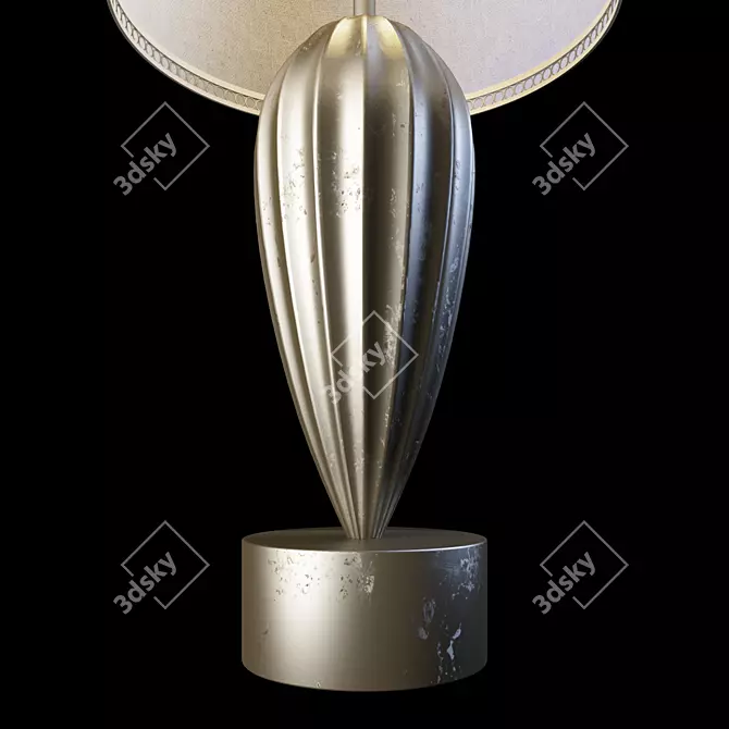 Title: Elegant Allegretto Gold Art Lamp 3D model image 3