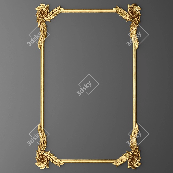 Elegant Stucco Frame 3D model image 1