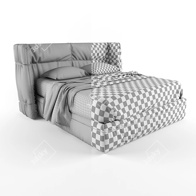 Elegant Soft Lounge Sofa 3D model image 3