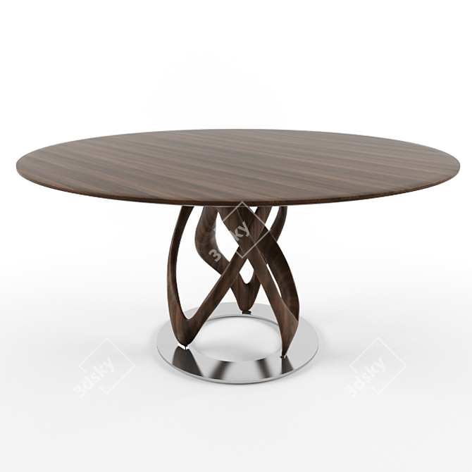 Elegant Porada Ifinity Tondo Table 3D model image 1