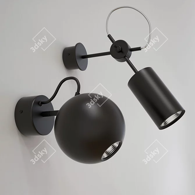 Nowodvorski Bubble Black Wall Sconce 
or 
Nowodvorski Eye Steel Wall Sconce 3D model image 1