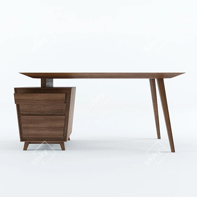 Modern Minimalist Silhouette Desk 3D model image 2