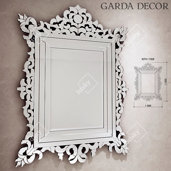Elegant Reflection: Garda Decor Mirror 3D model image 1