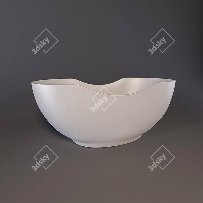 Luxury Lithocast Freestanding Bathtub 3D model image 1