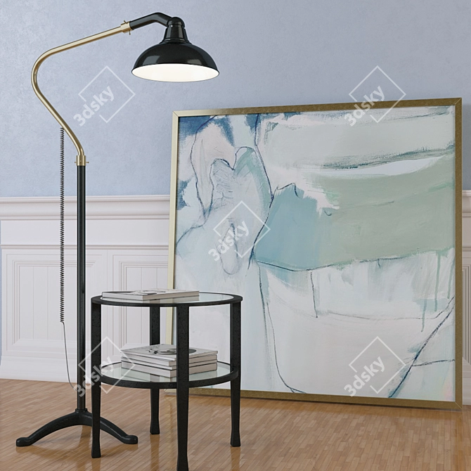 Elegant Windsor Floor Lamp 3D model image 1