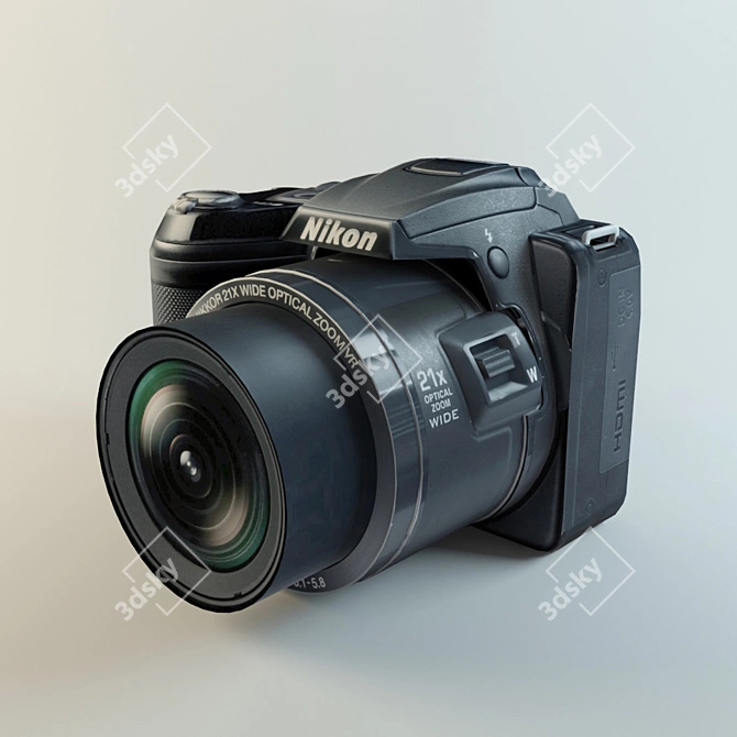 Nikon Low Poly: Quick Interior Visualization 3D model image 1