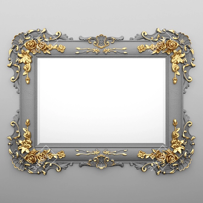 Elegant Reflective Mirror 3D model image 1