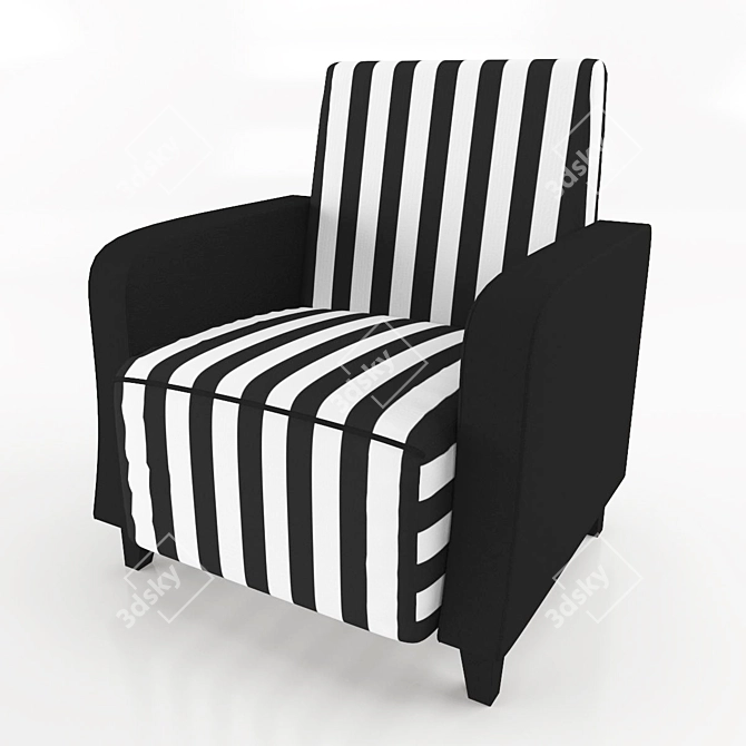 Euromebel Styl Barutti Accent Chair 3D model image 2