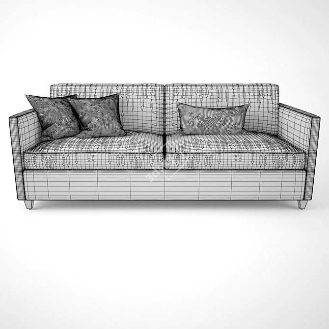 Modern Minimalist Sofa | Dryden Apartment Design 3D model image 3