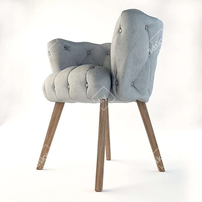 Sleek Nordic Design Chair 3D model image 2