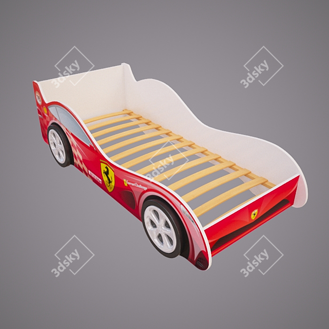 Kids' Cars Beds - Vibrant and Comfortable 3D model image 2