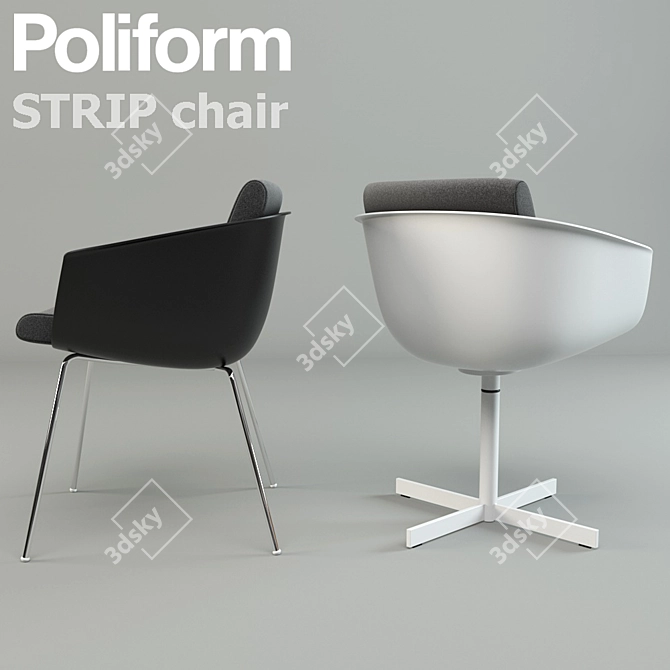 Poliform STRIP Chair: Elegant and Realistic 3D Model 3D model image 2