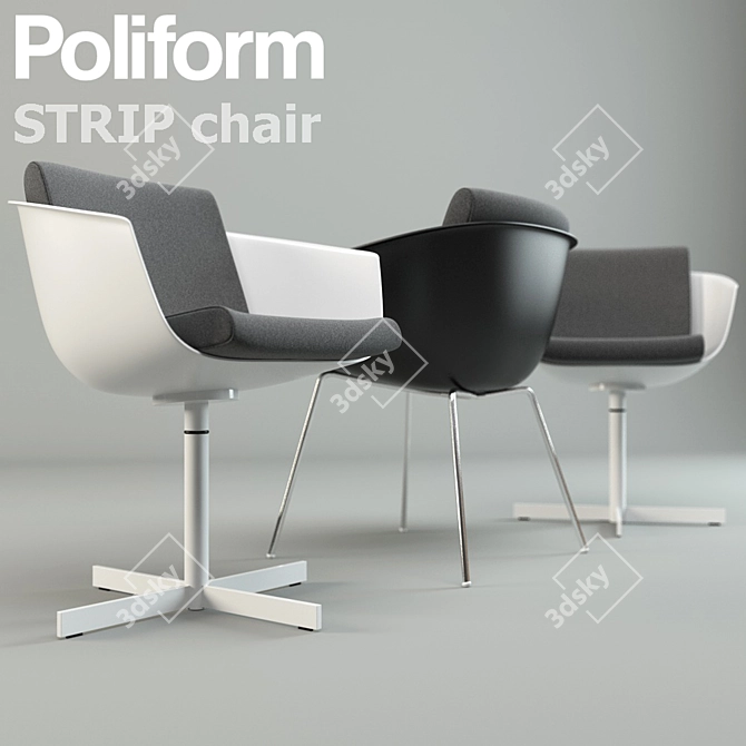 Poliform STRIP Chair: Elegant and Realistic 3D Model 3D model image 3