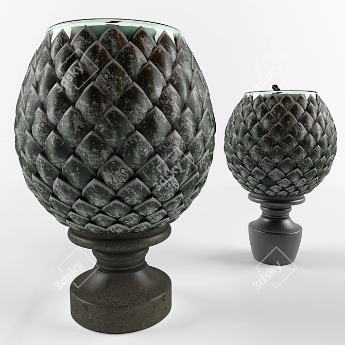 Decorative Cone Candlestick 3D model image 1