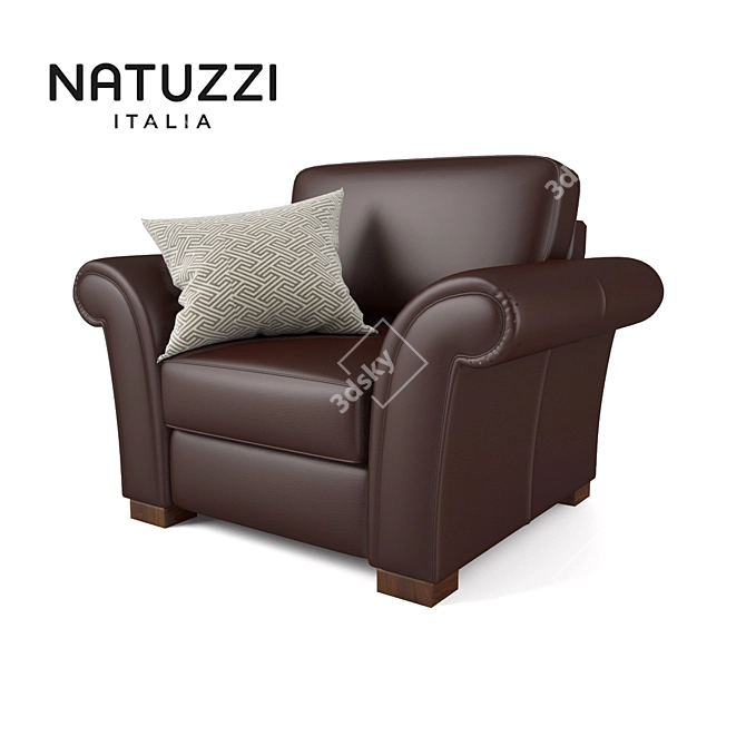 Natuzzi Inga: Perfectly Crafted Armchair 3D model image 1