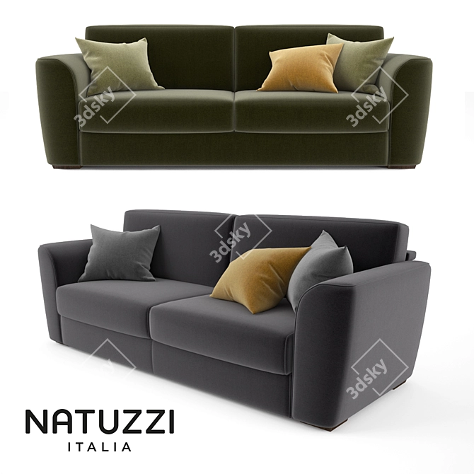 Natuzzi Armando: Exceptional Sofa for Stunning Visualizations 3D model image 1