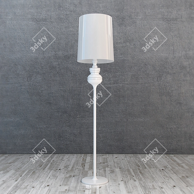 Industrial Style Floor Lamp 3D model image 1