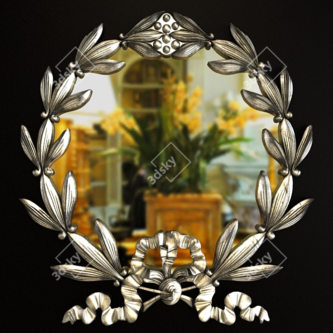 Elegant Vintage Mirror Frame 3D model image 1