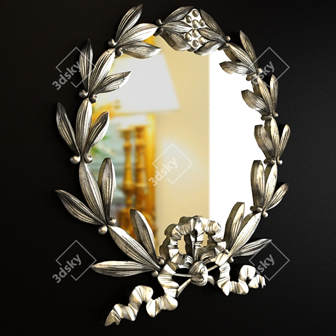 Elegant Vintage Mirror Frame 3D model image 2