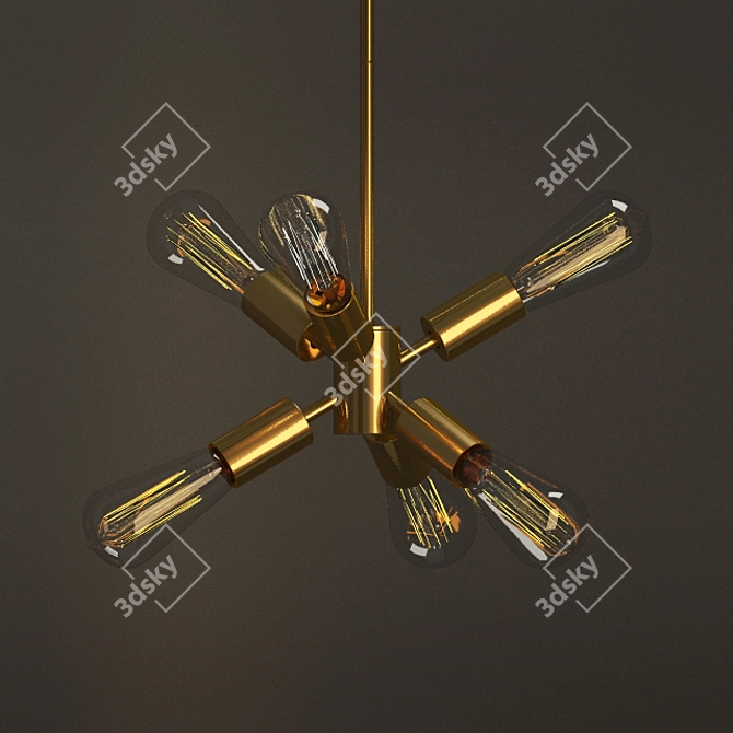 Contemporary Mobile Chandelier 3D model image 2