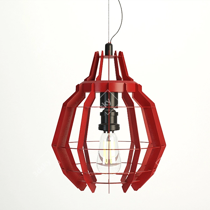 Elegant Cage Pendant Bras 3D model image 1