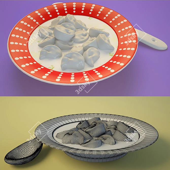 Sour Cream Dumplings 3D model image 3