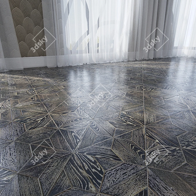 Modular Romanovsky Oak Parquet 3D model image 1