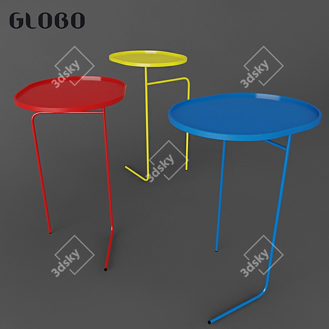 Globo Affetto Metal Side Table 3D model image 1