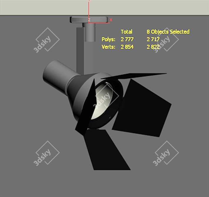 FLOS Compass Spot: Versatile Track Lighting 3D model image 2