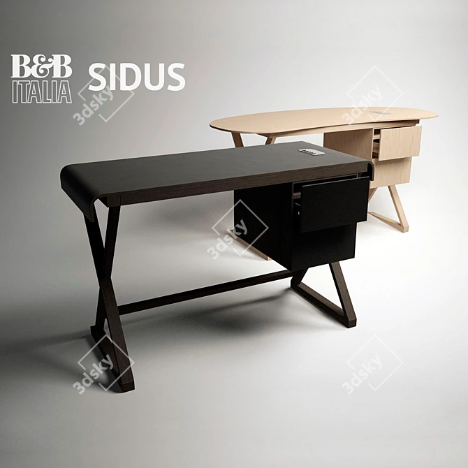 Title: Elegant Secretary Desk 3D model image 1