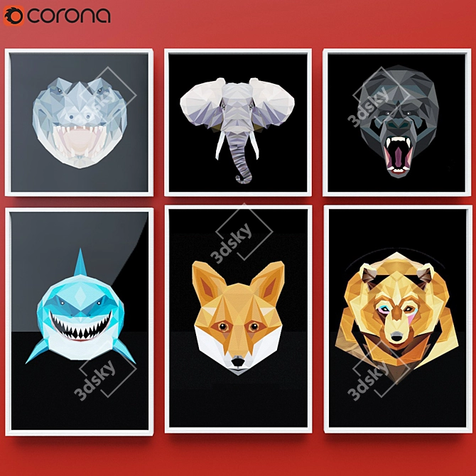 Low-Poly Animal Art Collection 3D model image 3