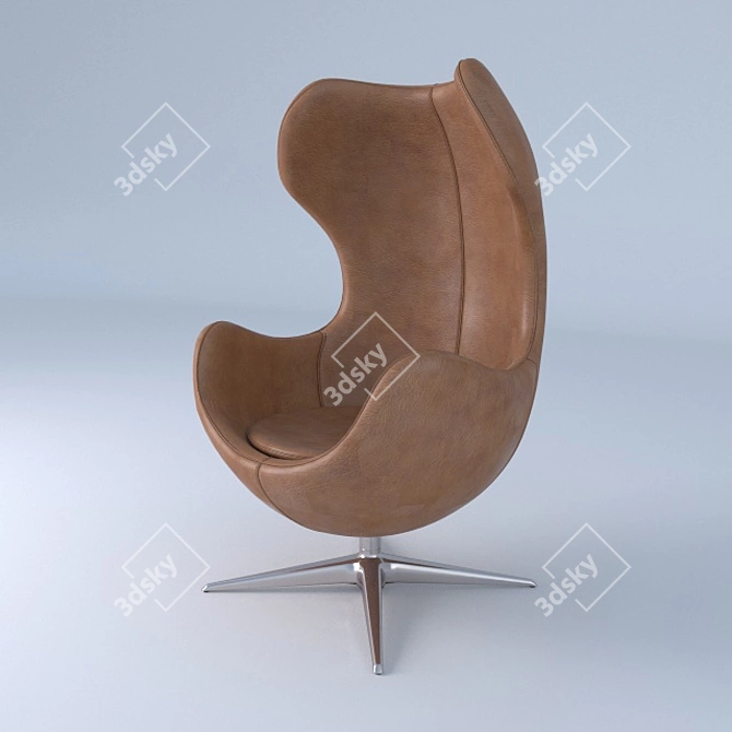 Cozy Lounge Armchair 3D model image 1