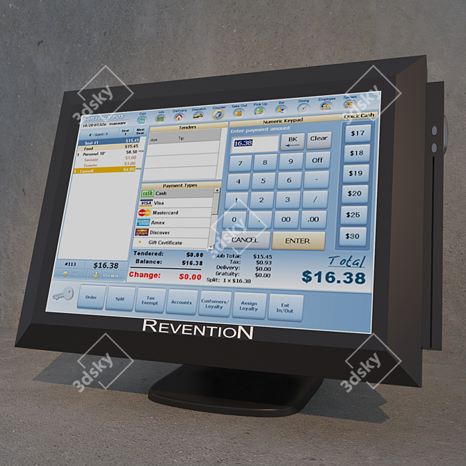 R3310 POS: Sleek and Powerful 3D model image 1