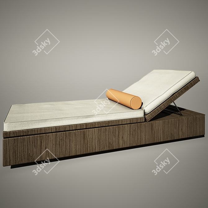 Relaxing Poolside Lounger 3D model image 2