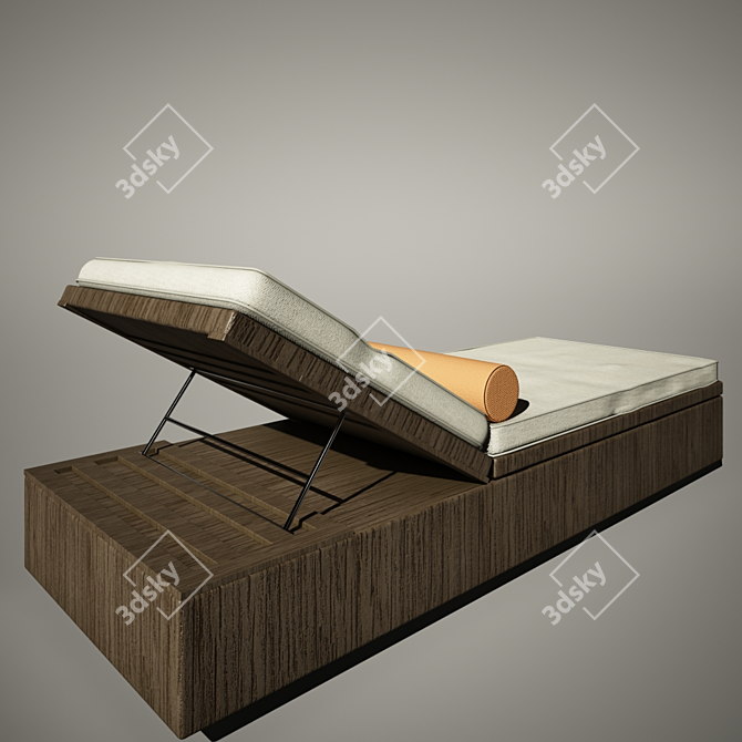 Relaxing Poolside Lounger 3D model image 3