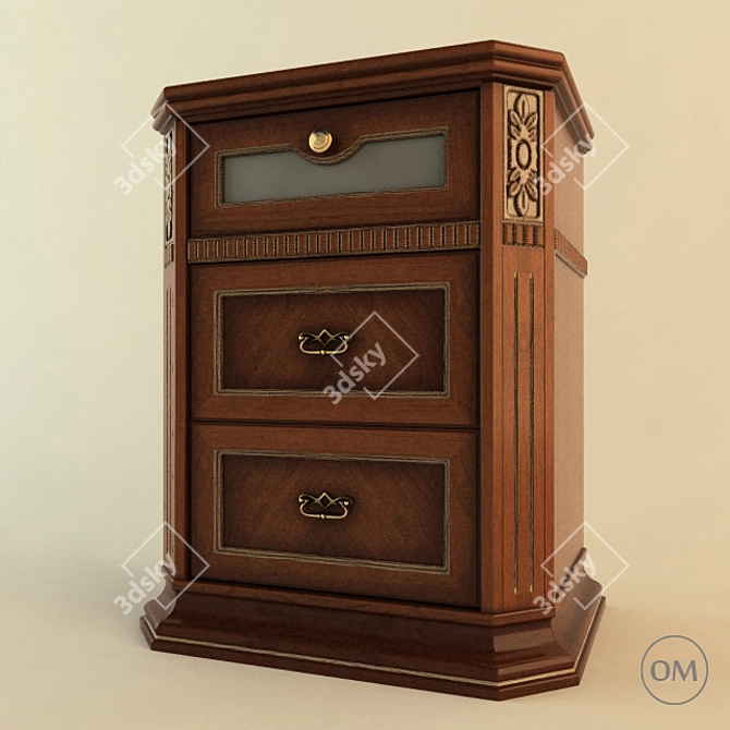 Classic Bristol Bedside Table 3D model image 1