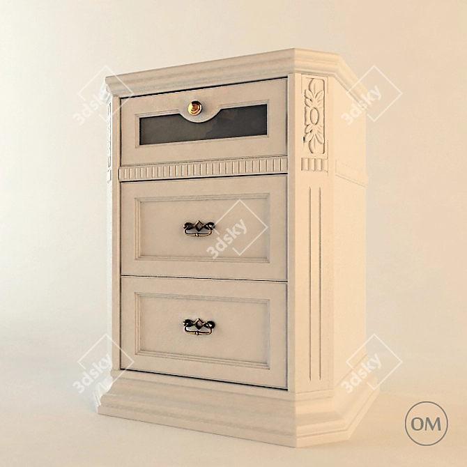 Classic Bristol Bedside Table 3D model image 2